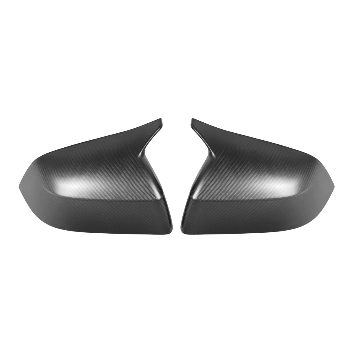 Matte carbon fiber M Style side mirror covers for Tesla Model Y Juniper 2025+