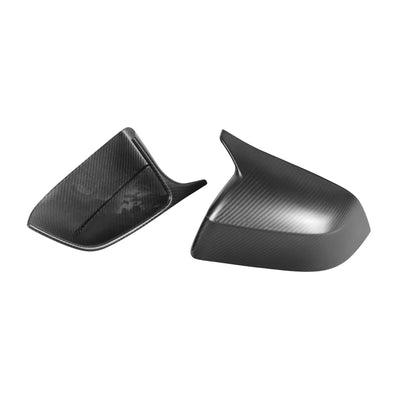 Matte carbon fiber M Style side mirror covers for Tesla Model Y Juniper 2025+