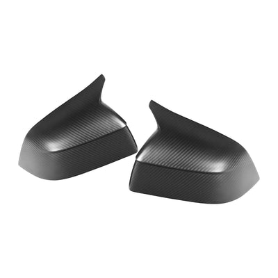 Matte carbon fiber M Style side mirror covers for Tesla Model Y Juniper 2025+