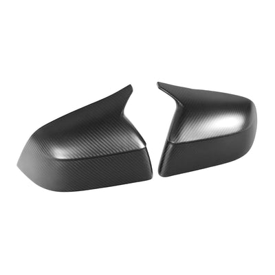 Matte carbon fiber M Style side mirror covers for Tesla Model Y Juniper 2025+