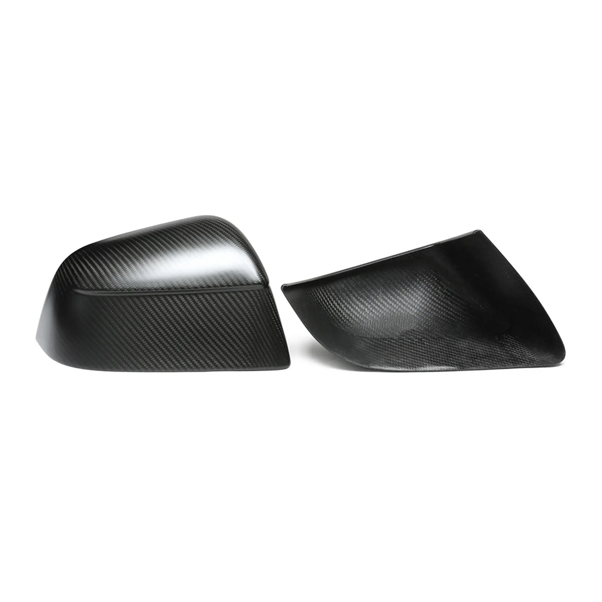 Matte carbon fiber OEM Style side mirror covers for Tesla Model Y Juniper 2025+