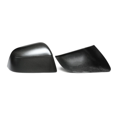 Matte carbon fiber OEM Style side mirror covers for Tesla Model Y Juniper 2025+