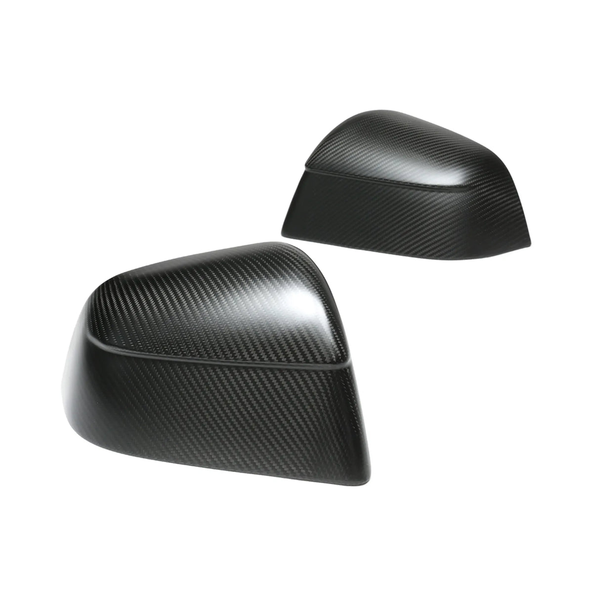 Matte carbon fiber OEM Style side mirror covers for Tesla Model Y Juniper 2025+