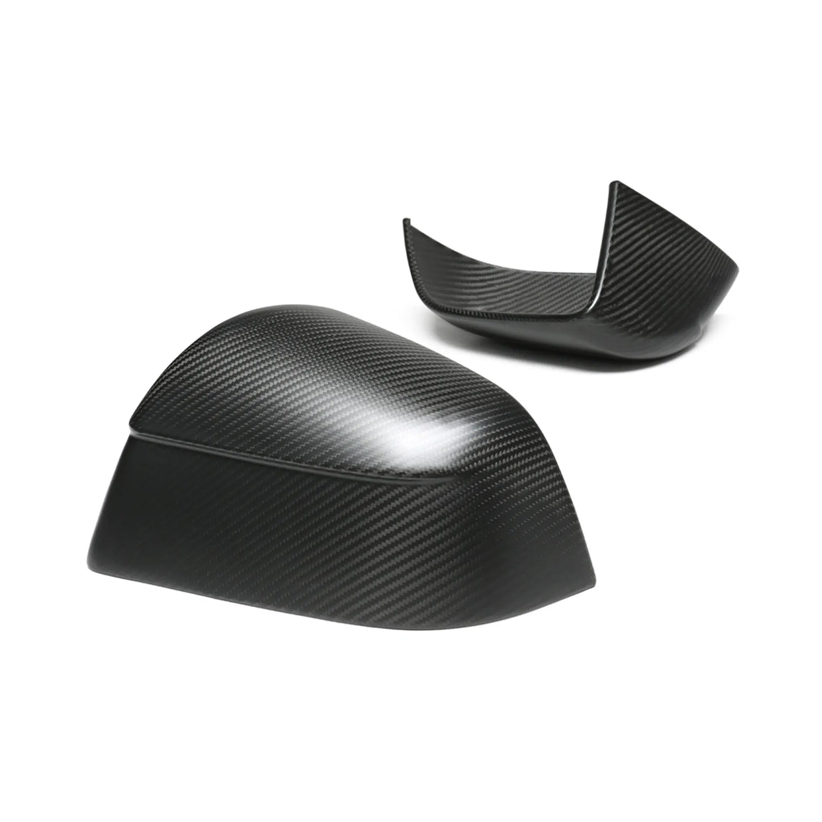 Matte carbon fiber OEM Style side mirror covers for Tesla Model Y Juniper 2025+