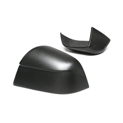 Matte carbon fiber OEM Style side mirror covers for Tesla Model Y Juniper 2025+
