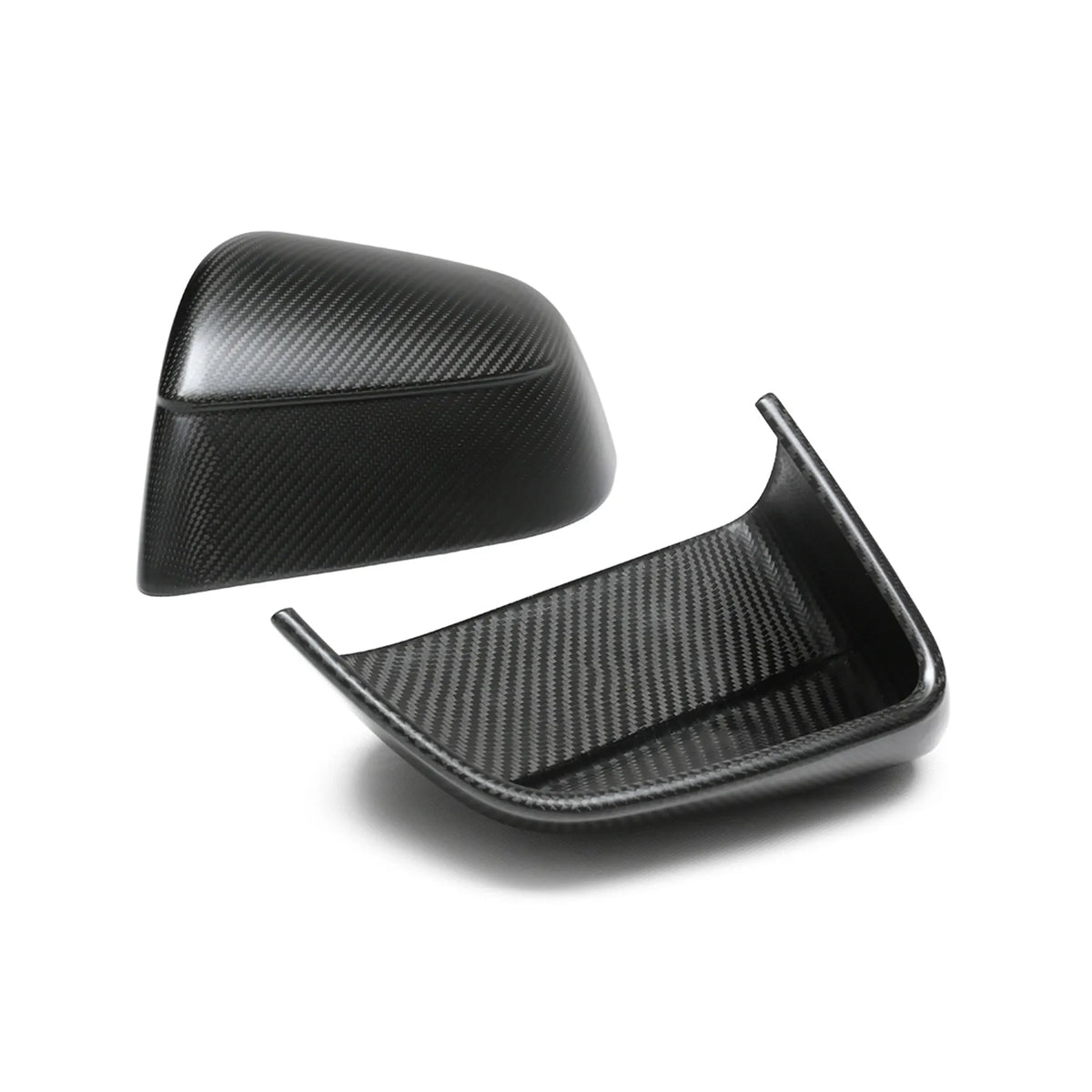 Matte carbon fiber OEM Style side mirror covers for Tesla Model Y Juniper 2025+