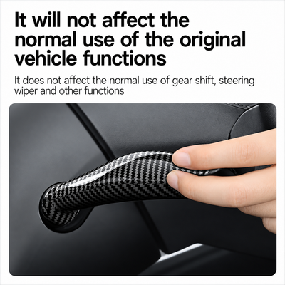 ABS carbon fiber-look shift lever cover for Tesla Model 3 Highland and Model Y Juniper