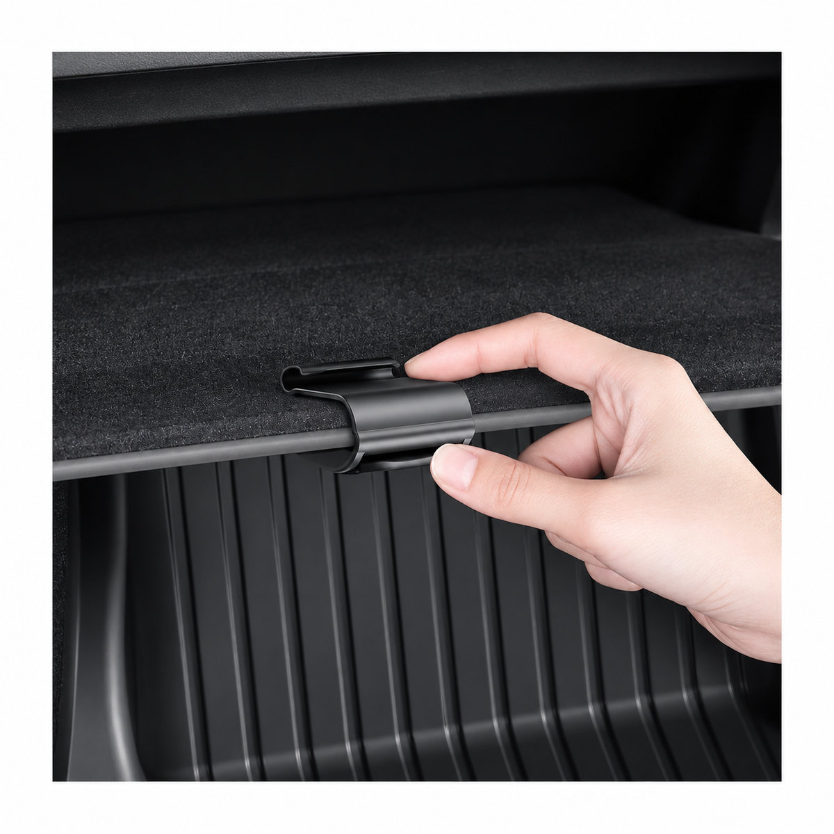 Glove box hook installation for Tesla Model 3 Highland and Model Y Juniper