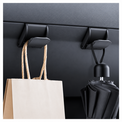 Glove box hooks holding bag and umbrella for Tesla Model 3 Highland and Model Y Juniper