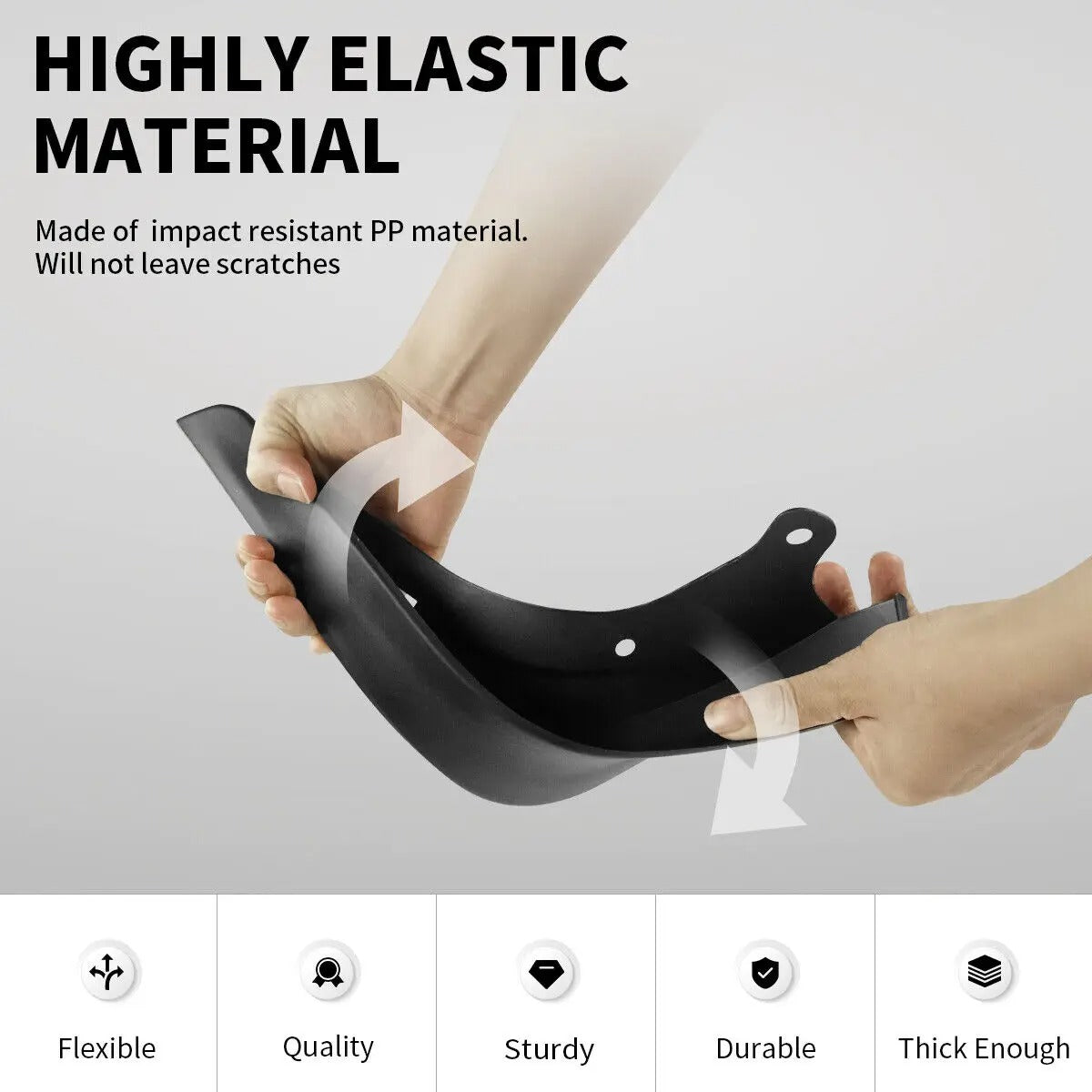 Flexible PP mud flap material for Tesla Model 3 2017-2023