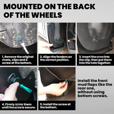 Mud flap mounting guide for Tesla Model 3 2017-2023