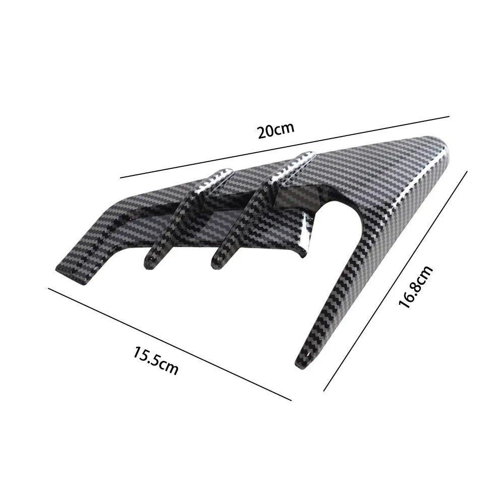 Dimensions of ABS carbon fiber-look side camera flank cover for Tesla Model 3 and Model Y