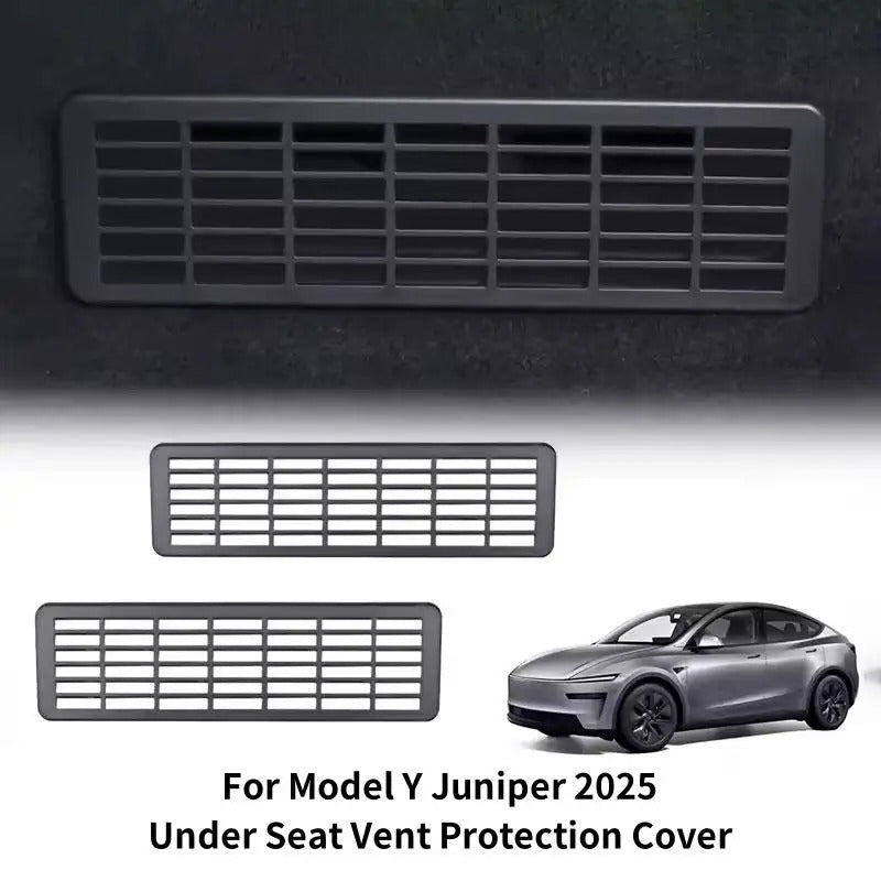 Solid plastic under seat air vent protection covers for Tesla Model Y Juniper
