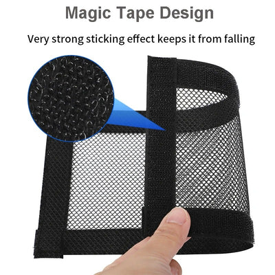 Mesh Tesla under seat air vent protection cover with hook and loop fastening