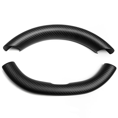 Matte dry carbon fiber steering wheel rim covers