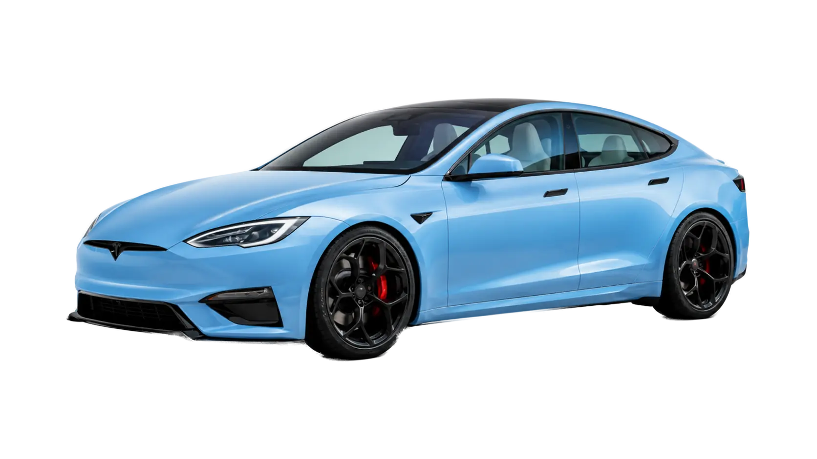 Tesla Model S shown for model-specific ModdedEV products