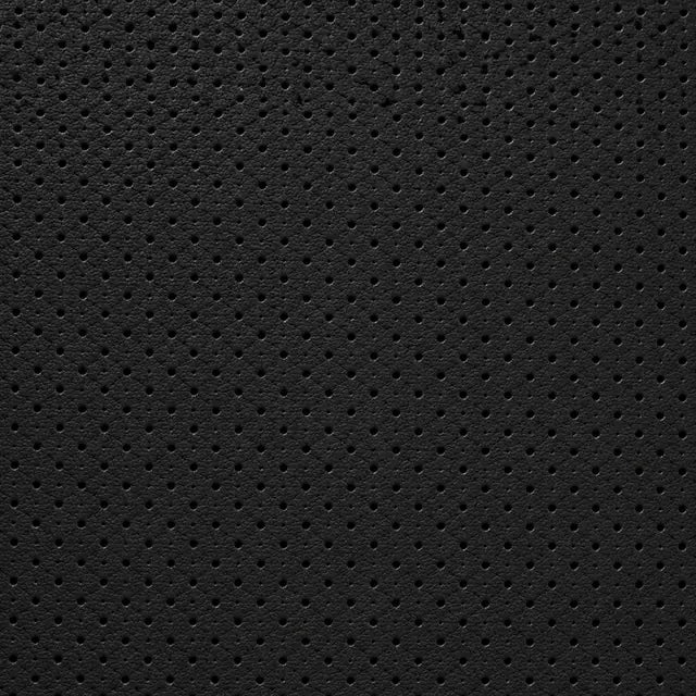 Black Perforated Leather