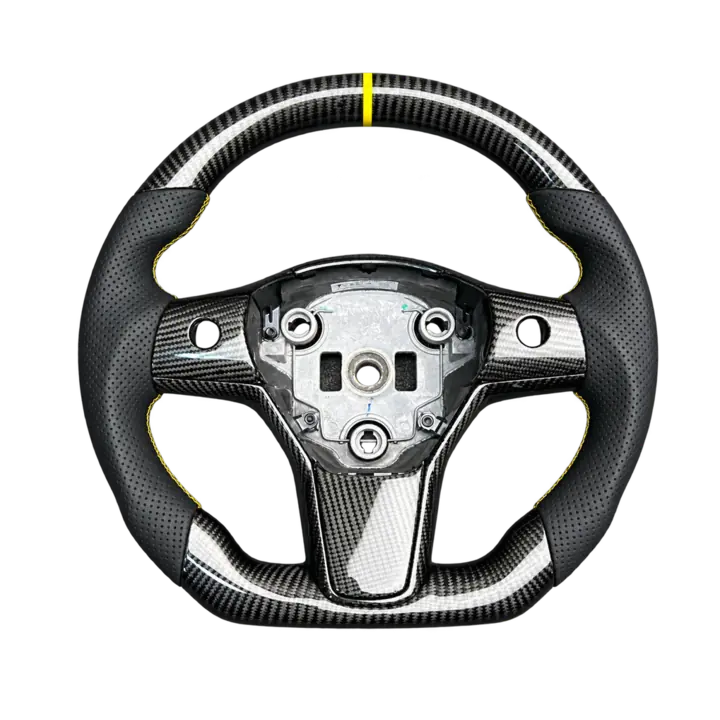 Carbon Fiber Steering Wheel custom Tesla steering wheel example